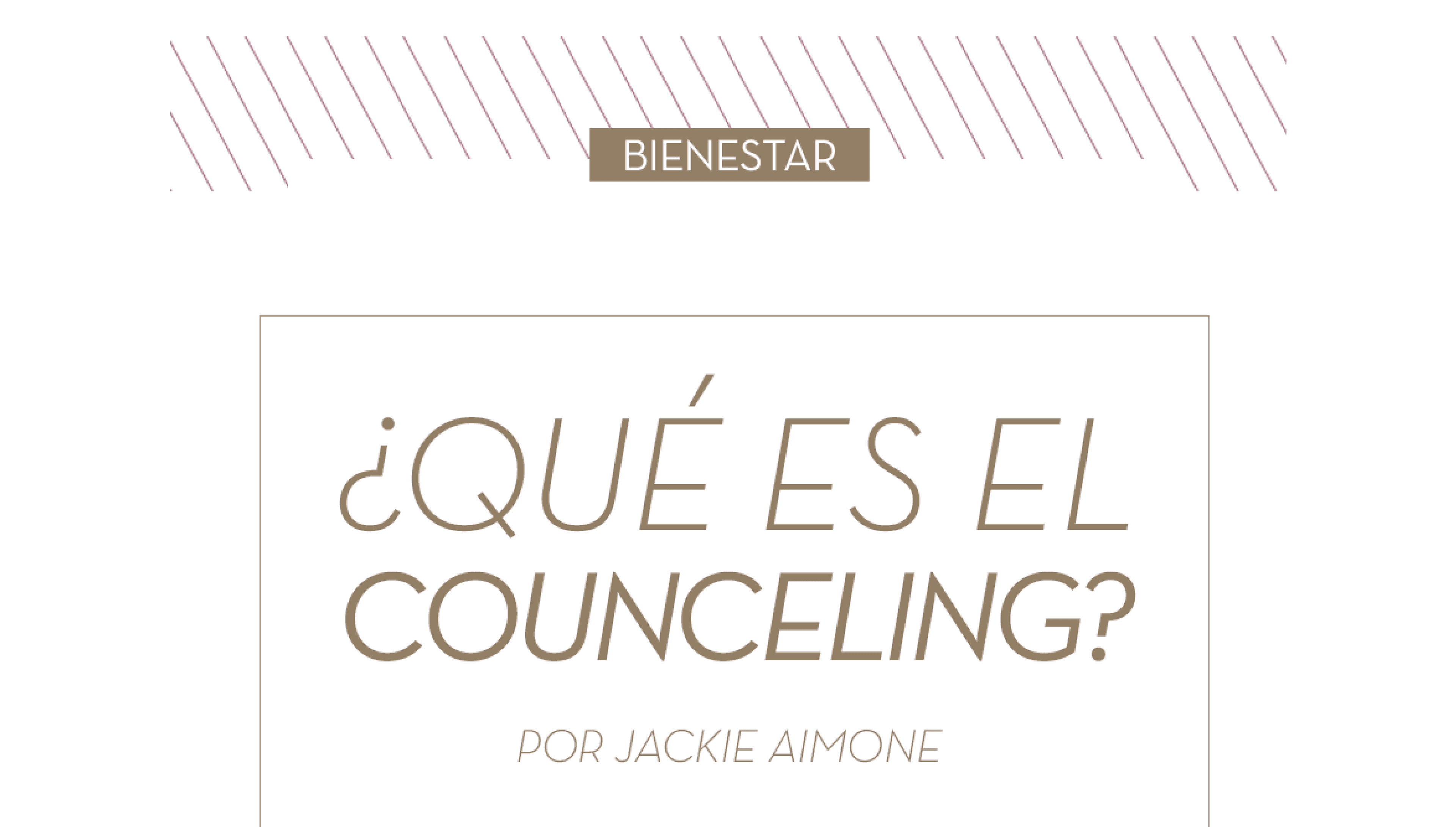 ¿Qué es el counseling?