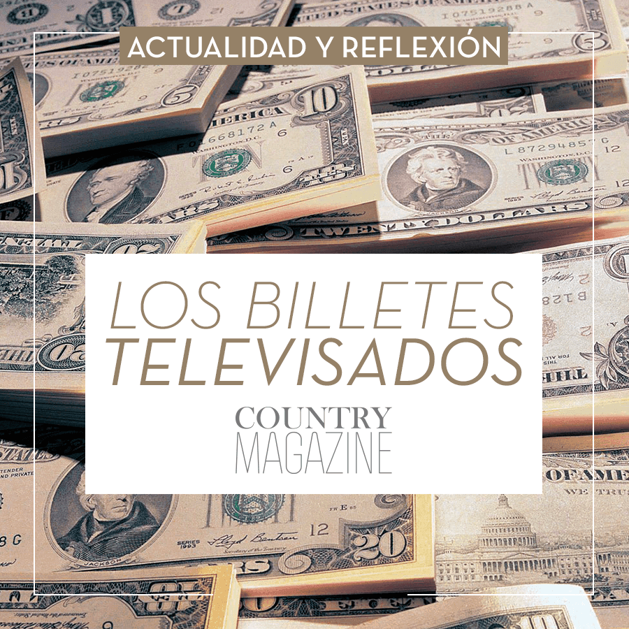 Un símbolo de época: fajos de billetes televisados