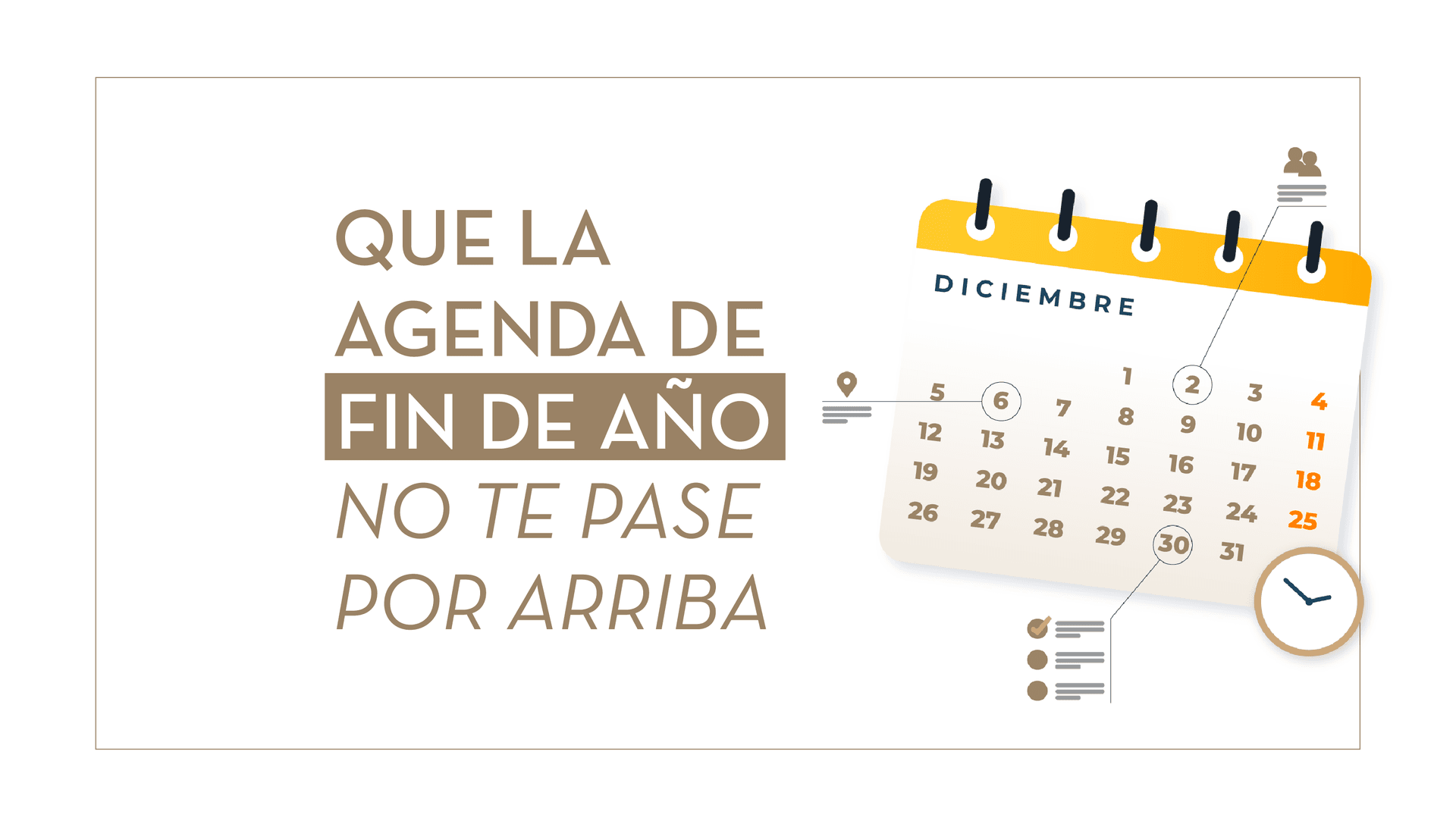 La agenda de fin de año